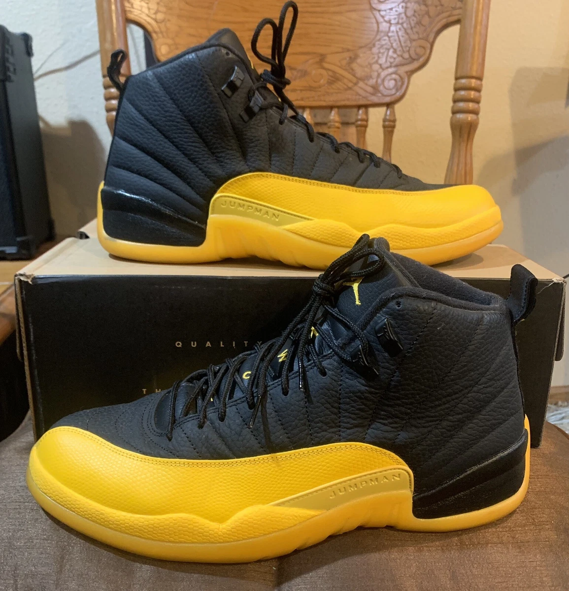 Jordan 12 Retro Black University Gold Sz. 13 P.O