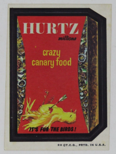 Wacky Package 3rd Series Hurtz Crazy Canary Food Vintage Sticker - Picture 1 of 1