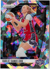2024 Panini Prizm WNBA - Karlie Samuelson #82 Ice Prizm Washington Mystics Card