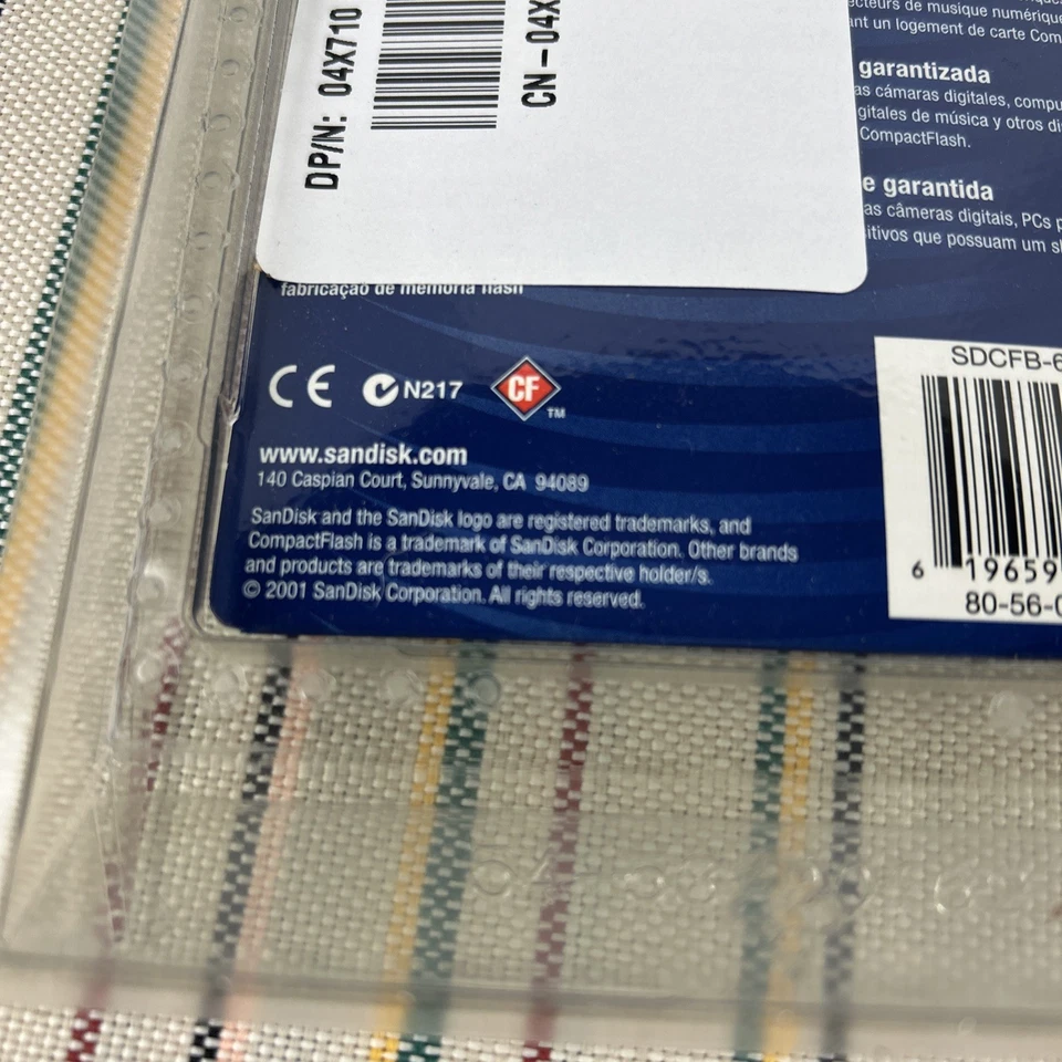 NEW SanDisk 64 MB CompactFlash Card SDCFB Vintage Retro Camera Memory - Image 4 of 4