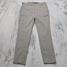 Pantalone Zara donna L nero avorio pied de poule elasticizzato ponte gamba slim caviglia preppy