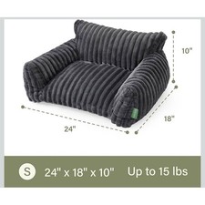 Couch Bed For Pets Cats Dogs Pet Sofa Small Gray 24x18x10 Inches