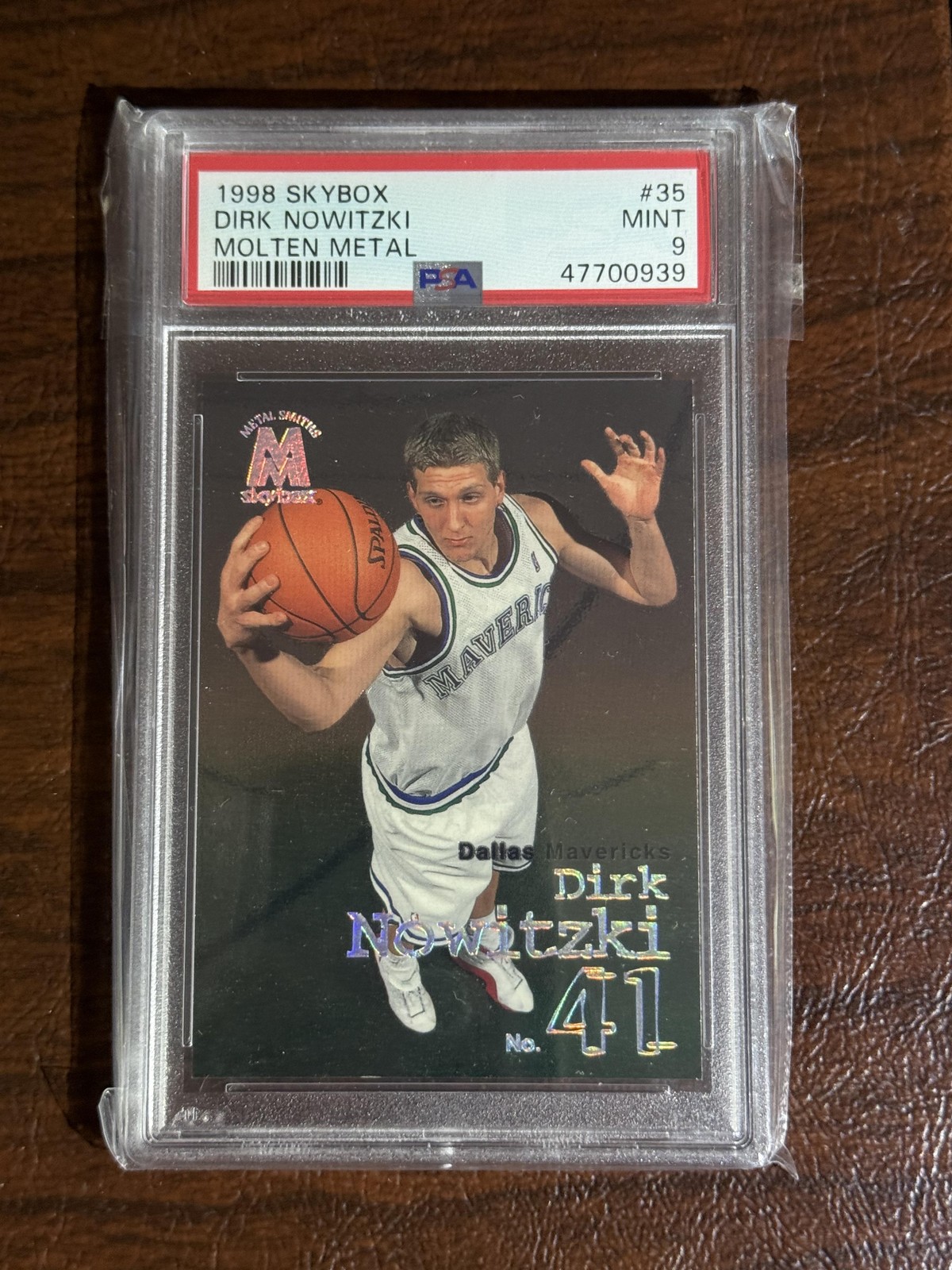 1998 SKYBOX Dirk Nowitzki Molten Metal RC #35 PSA 9