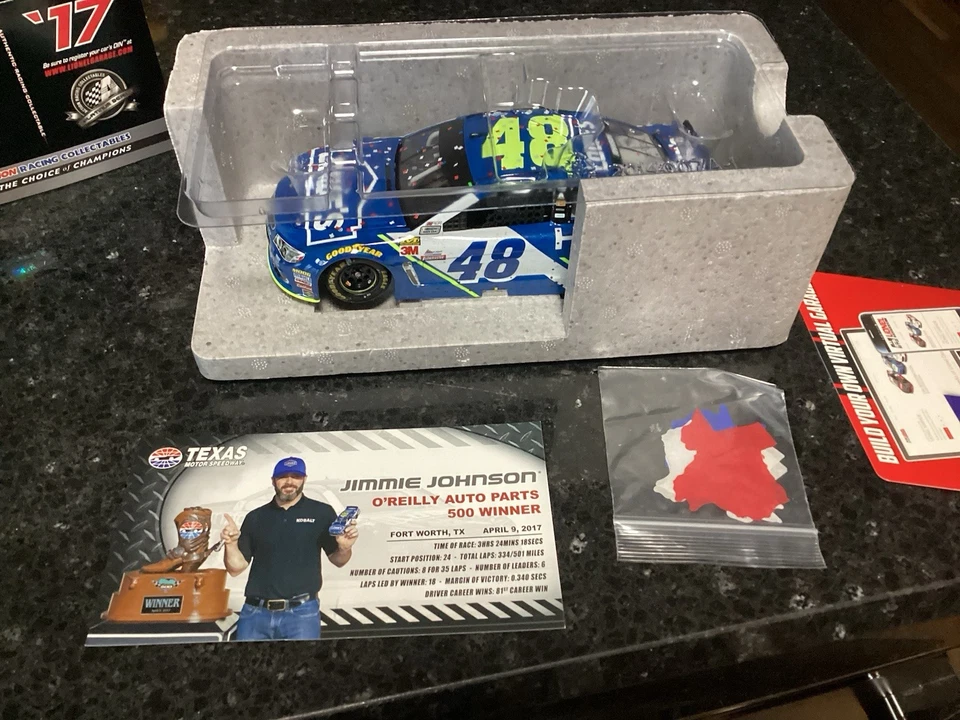 1/24 2017 Jimmie Johnson #48 Lowe’s Texas Win Diecast Foto 2 de 4