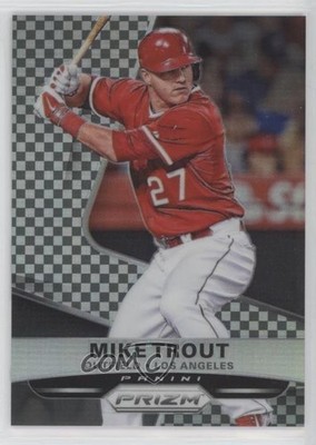 2015 Panini Prizm Black & White Checker Prizm 76/149 Mike Trout #120 3gb