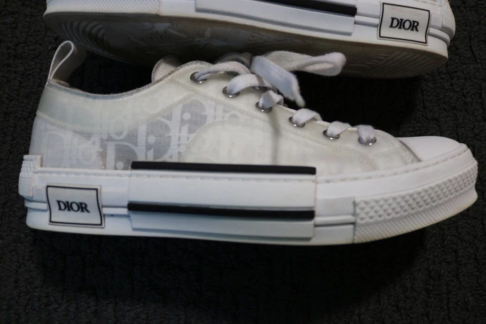 Dior B23 Oblique Sz 41 White Low Top Sneakers Shoes Designer - Image 2 of 4