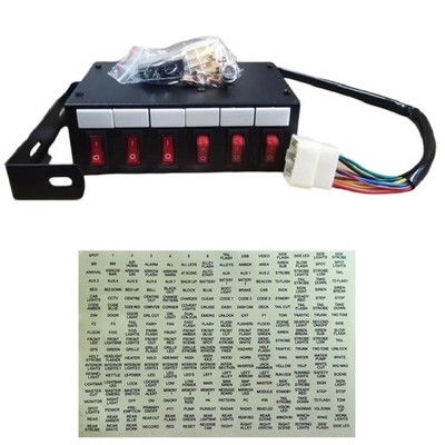 6 Wege Schaltkasten 12/24V Lightbar Leuchtfeuer Blink LED Stroboskop Licht Berge LKW