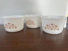 Corelle Pyrex SUMMER IMPRESSIONS GINGER FLOWER GLASS SUGAR BOWL set of 3