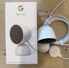Google Nest Cam Indoor Wired Security Camera, 2nd Gen 1080p - Snow White