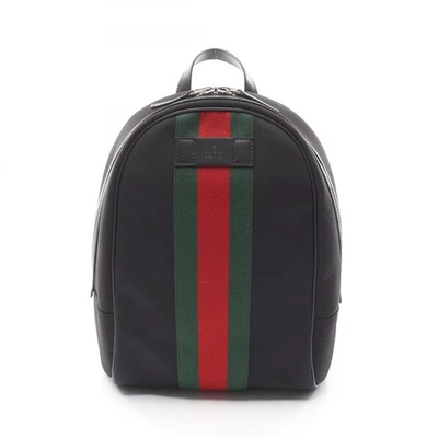 Sac à dos GUCCI Sherry line 630917 cuir nylon noir multicolore occasion unisexe - Photo 1/4