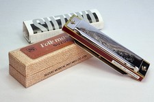 Rare Japanese made Suzuki 1072 Folkmaster 10 Hole Harmonica. NOS