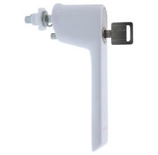 Schüco Fenstergriff Steckgriff für Metallfenster abschließbar weiß 247036