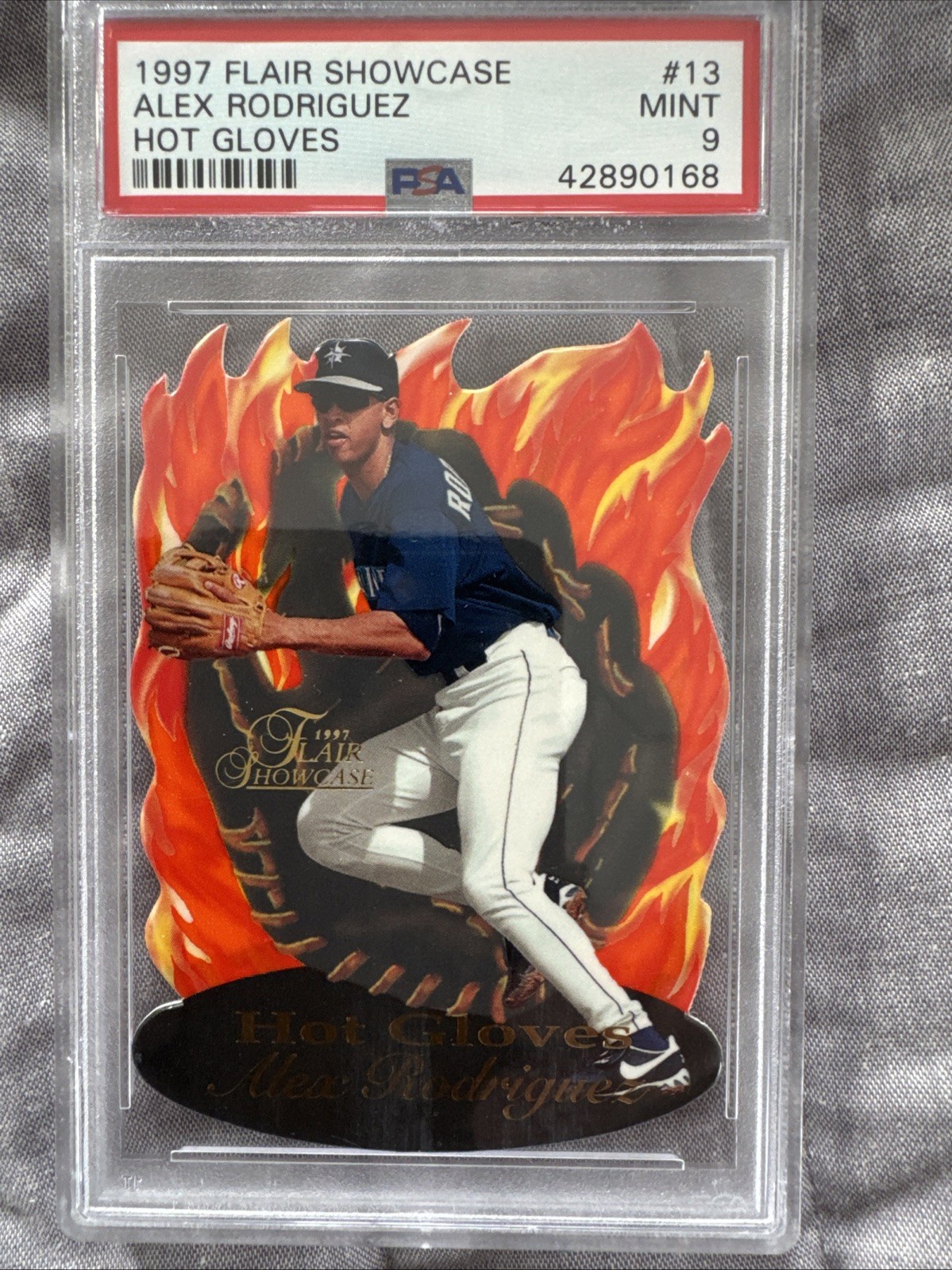 1997 Flair Hot Gloves Alex Rodriguez #13 PSA 9 MINT