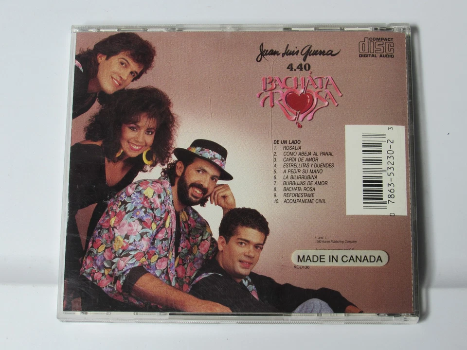 Juan Luis Guerra 4.40 – Bachata Rosa CD 1990 Excellent Condition FREE Foto 2 de 3