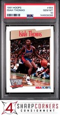 1991 HOOPS #464 ISIAH THOMAS PISTONS HOF PSA 10