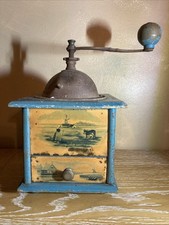 ANCIEN MOULIN À CAFÉ Rare Japy À DÉCOR VACHE Pays Bas Hollande No PEUGEOT