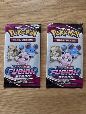 2x Pokemon TCG Sword & Shield Fusion Strike Promo 3 Card Fun Pack