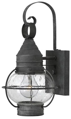 Hinkley Cape Cod 14" High Aged Zinc Outdoor Wall Light - Picture 1 of 8