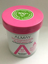 Almay Biodegradable Oil-Free Micellar Eye Makeup Remover Pads 80ct - NEW