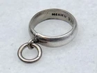 Vintage Mexico Sterling Silver 925 Wide Ring Pendant Size 7