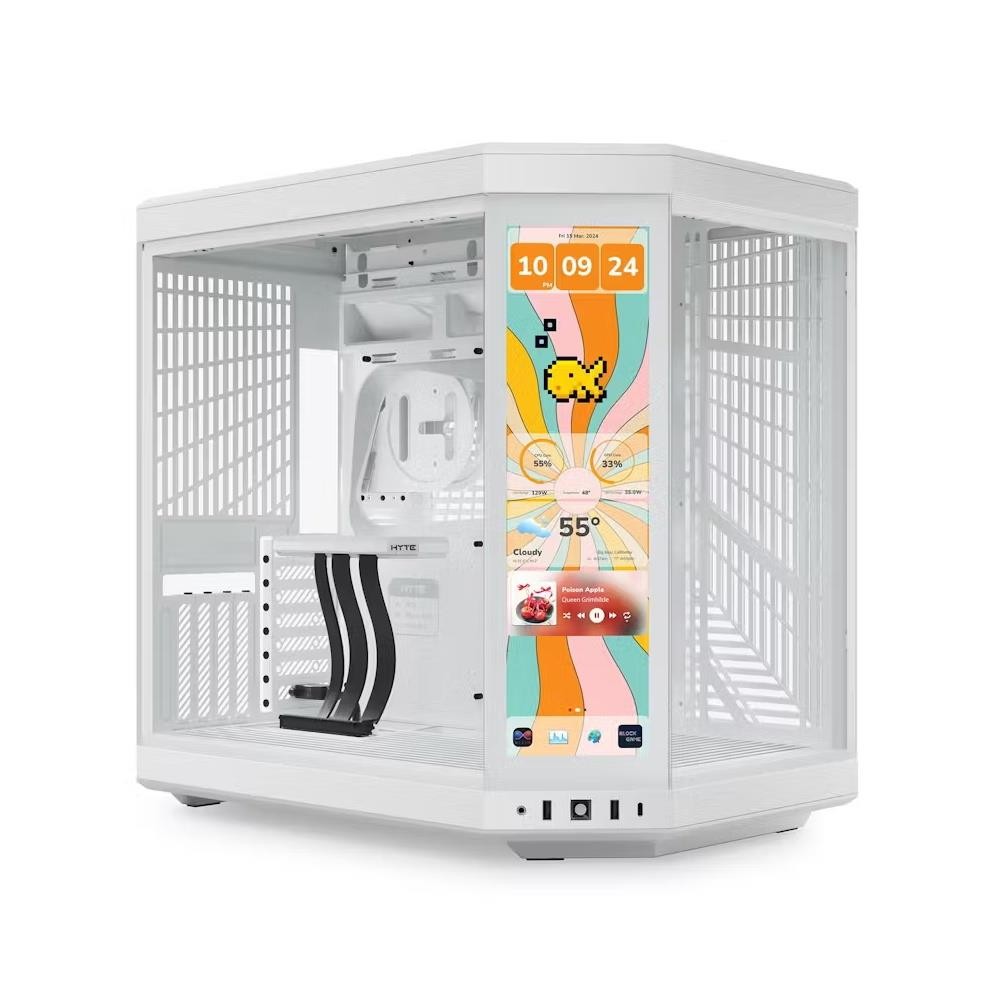 Hyte Y70 Touch Infinite Mid Tower Case Snow White E-Atx/Atx/M-Atx/M-Itx