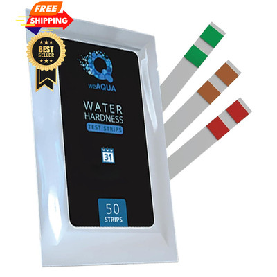 WeAQUA Water Hardness Test Kit - DoubleCheck 50 Strips - Hard