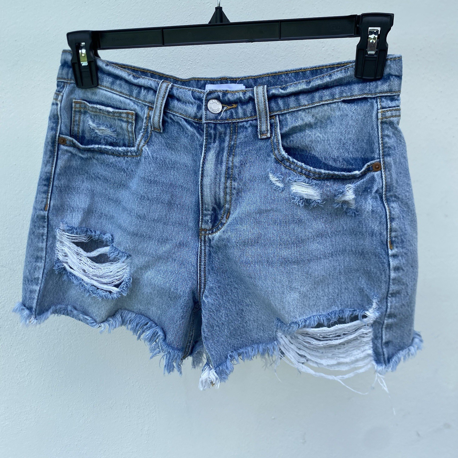 Cello Medium Wash Denim Cut Off Shorts Size Medium