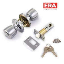 ERA Satin Entrance Door Knobs Set(Adjustable 60mm-70mm)
