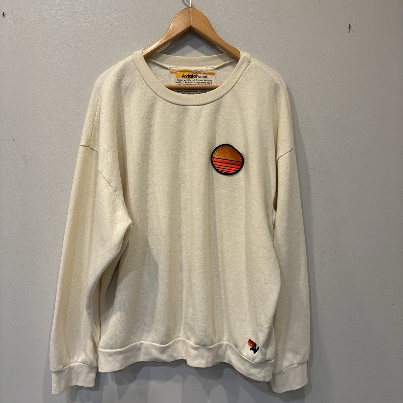 Aviator Nation Sunset Patch Oversized Relaxed Swe… - image 1