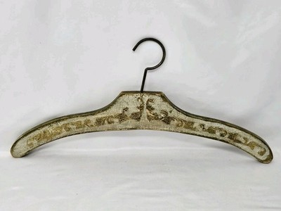 Vintage Florentiner Kleiderbügel Gold Vergoldet Creme Grün