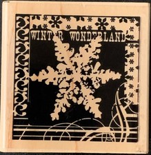 Inkadinkado Flourish Snowflake Winter Wonderland Rubber Stamp