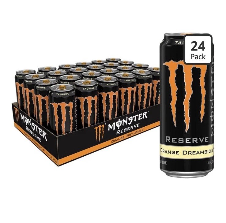 Monster Energy Reserve Orange Dreamsicle, 16 OZ, paquete de 24. Sabor descontinuado