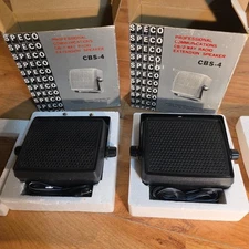 2 Speco CBS-4 External CB /Ham Radio Extension Speaker UNUSED