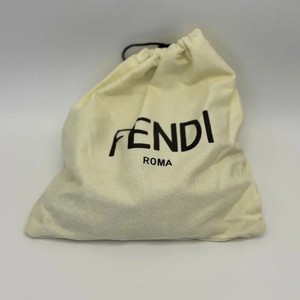 Fendi Black Leather Shoulder Strap with Gold Studs