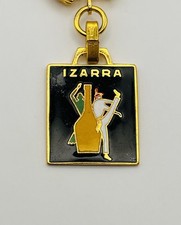 PORTE CLÉ - Liqueur IZARRA - Métal Doré ÉMAILLÉE / Biarritz, Keychain 1960s 