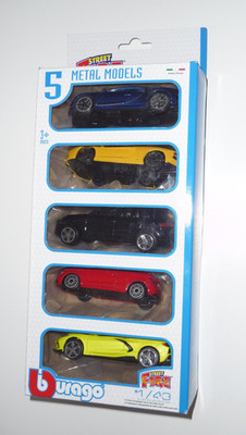 Bburago Street Fire 5 Metal Modelautos Geschenkset 1:43
