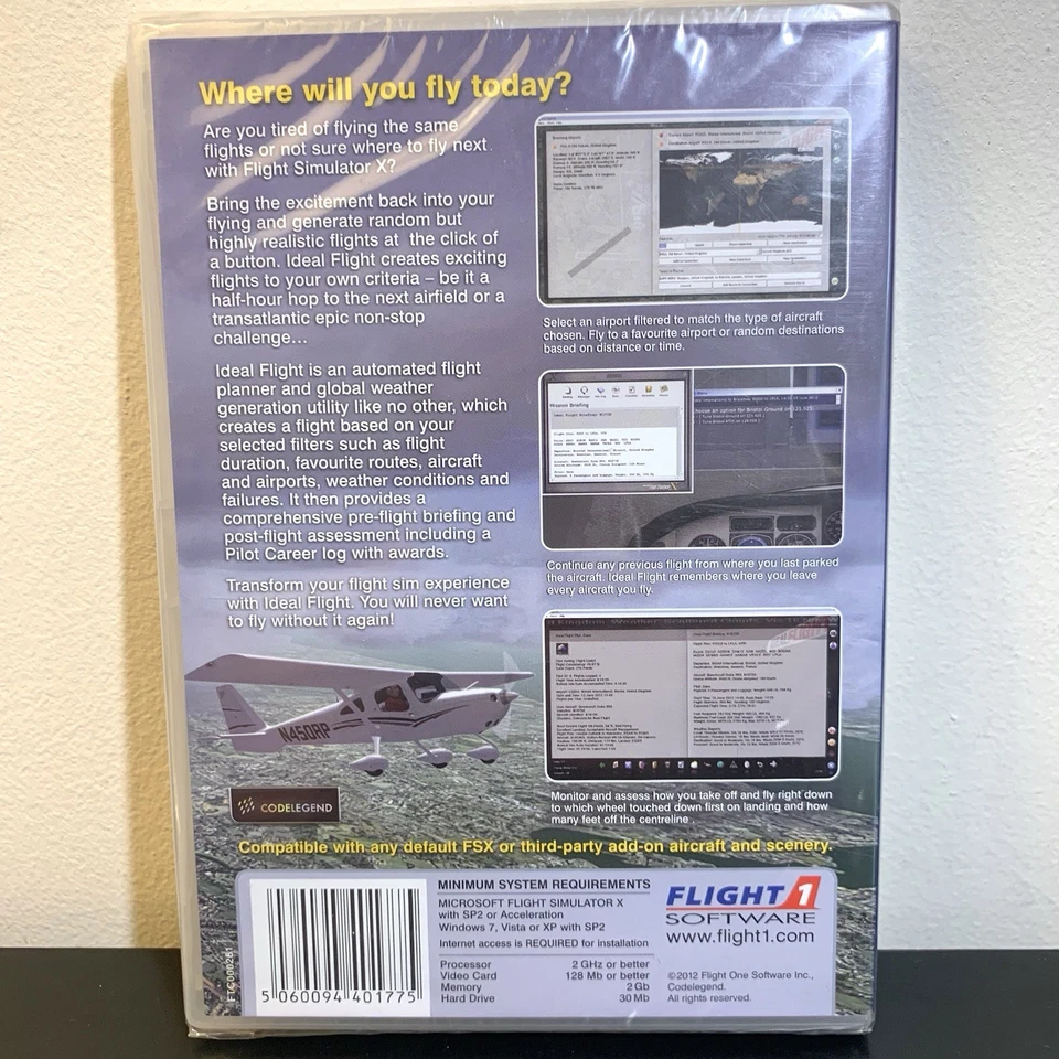 Ideal Flight PC CD Microsoft Flight Simulator X Add On New Sealed - Image 2 of 3