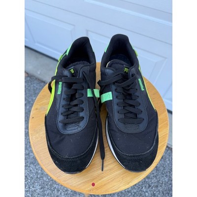 Puma Future Rider Black Neon Green Men 8.5 Athletic Sneakers 381052-01