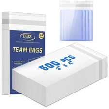 500 Pcs Card Sleeves Team Bags for Trading Cards，Team Bag Fit 3x4 Top Loaders...