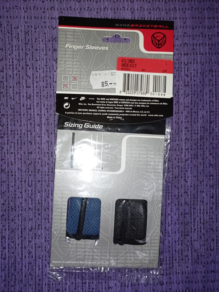 Vintage NIKE BASKETBALL NBA Finger Sleeves Logo NWT Unisex air jordan