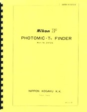Nikon Photomic Tn Finder Service  Repair Manual for Nikon F