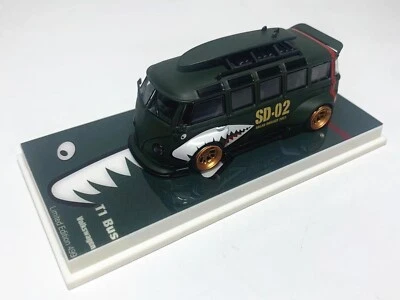Flame 1/64 Scale Volkswagen VW T1 Type1 Bus RWB Model Car