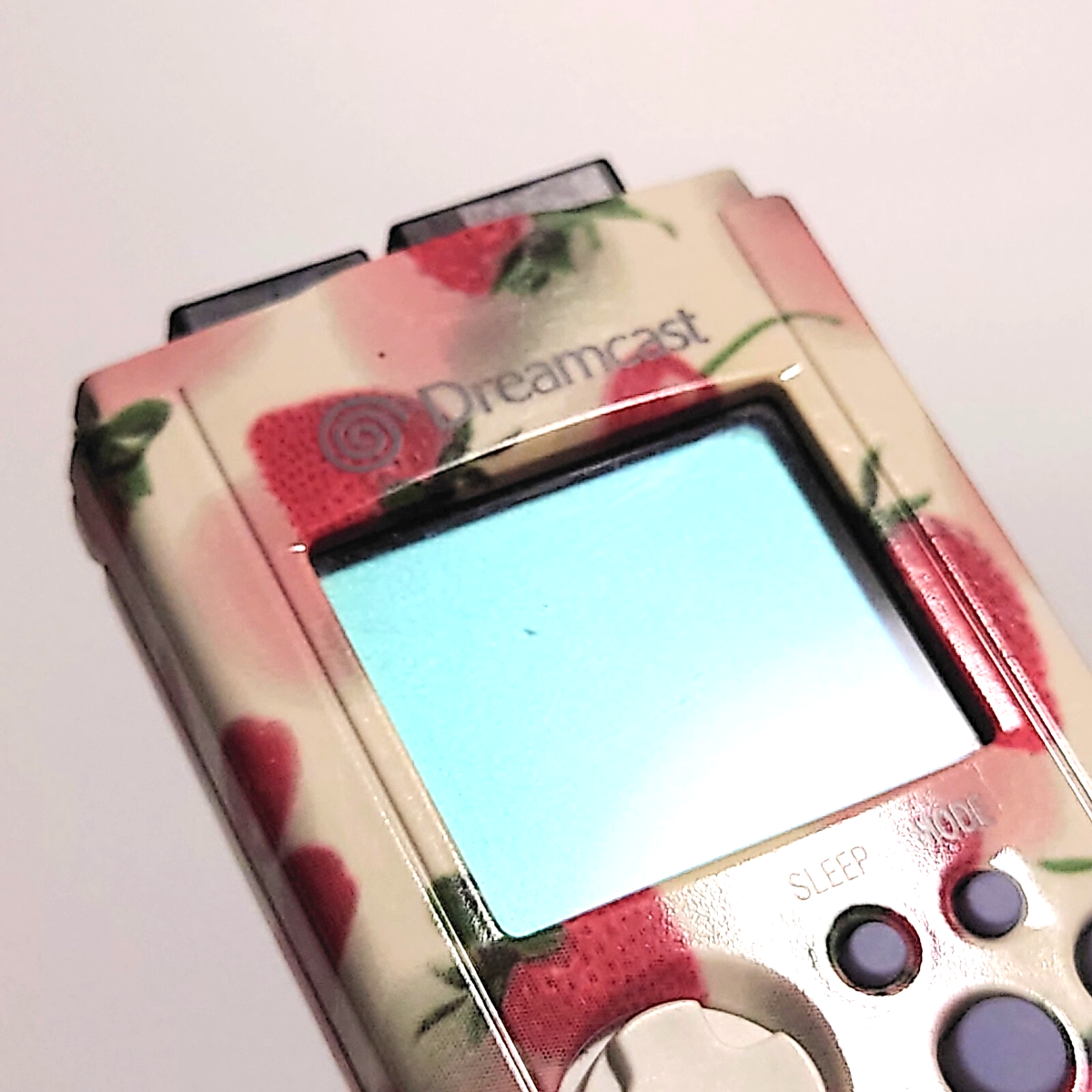 Lot 2 Sega Dreamcast DC Visual Memory Strawberry Dolphin Rare Set