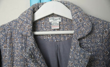 8 ans ROBE DE CHAMBRE matelassée coton -fille- CYRILLUS  bleu grisé , motifs