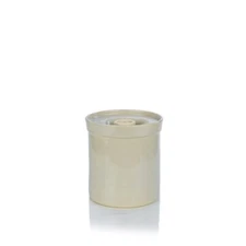 Martinez Pottery Hand Turned Stoneware One Gallon Crock with Lid | Natural