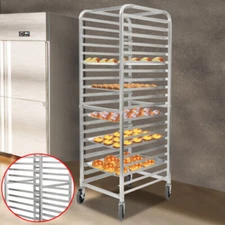 20-Tier Bakery Rack with 4 Wheels for Kitchen Bakery Restaurant Catering
