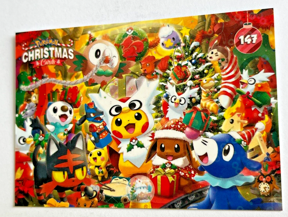 pokemon christmas card set Danilo Promotions Limited Official Set, 12 Cards, 2 Assorted Designs, PKXB2, Multi-Colour, 135 x 135 mm Office Products 2024 POKEMON CHRISTMAS Collectoons Card