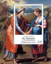 St. Vincent 2012 - Raphael Christmas Art - Souvenir Stamp Sheet Scott #3838 MNH
