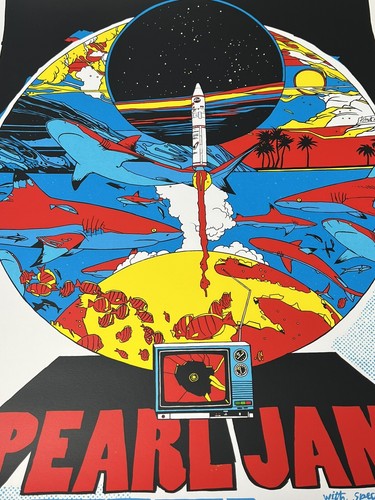 Tyler Stout "Pearl Jam Rio De Janeiro" 2011 S/N Poster Print Show Edition - LE - Picture 2 of 4