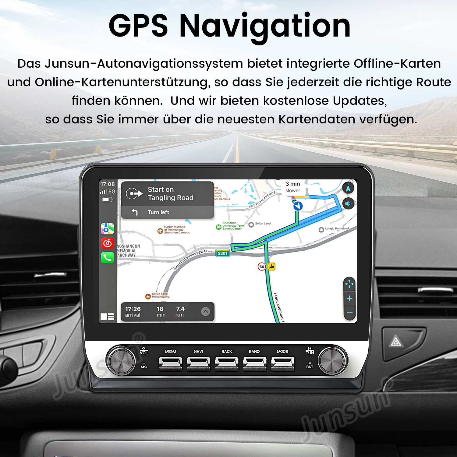 Autoradio 10.1" Carplay per Citroen C5 2008-2016 Android15 GPS Navi WIFI BT 4+64G foto 6